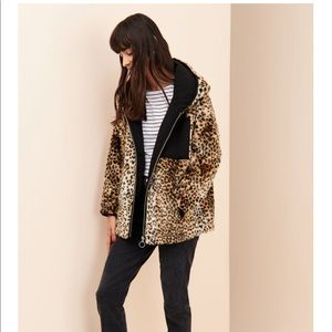 NEVER WORN! urban outfitters leopard jacket